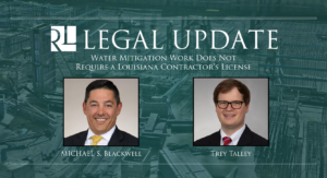 Legal update decorative graphic featuring Michael Blackwell and Trey Talley.